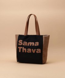 Samantha Thavasa(サマンサタバサ)/サマンサタバサパッチワークバイカラートート/ブラック