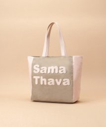 Samantha Thavasa(サマンサタバサ)/サマンサタバサパッチワークバイカラートート/グレージュ