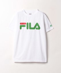 fila(men)(フィラ（メンズ）)/【フィラ】ビッグロゴドライＴシャツ/ホワイト×グリーン