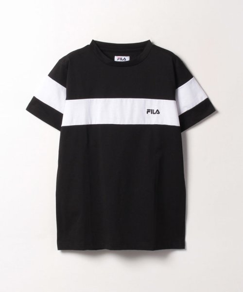 fila(men)(フィラ（メンズ）)/【フィラ】半袖ブロック切替Ｔシャツ/ブラック