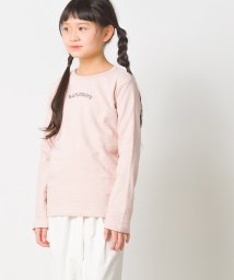 OMNES(オムネス)/【OMNES】キッズ スラブコットンプリント長袖Tシャツ/ピンク