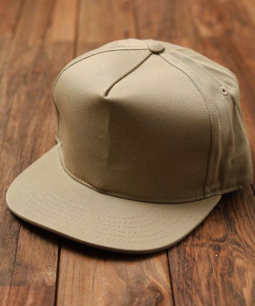 ar/mg(エーアールエムジー)/【W】【NLCP001】【it】【UT14】5PANEL HIGH CROWN TWILL FLAT BILL CAP/カーキ