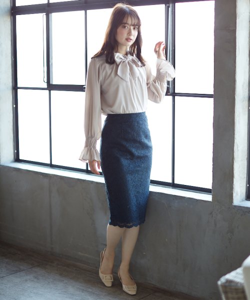 ナチュラルビューティーベーシック Natural Beauty Basic スカラレースタイトスカート Magaseek