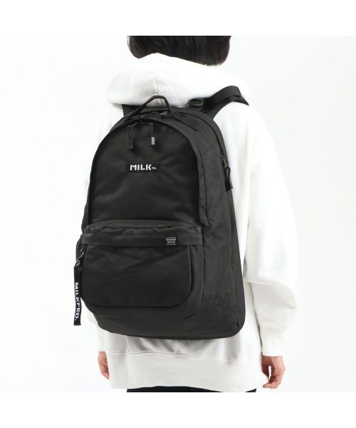 MILK FED(ミルクフェド)/ミルクフェド リュック MILKFED. COMFORTABLE BACKPACK BAR バックパック B4 30L 中学生 高校生 103214053002/ブラック