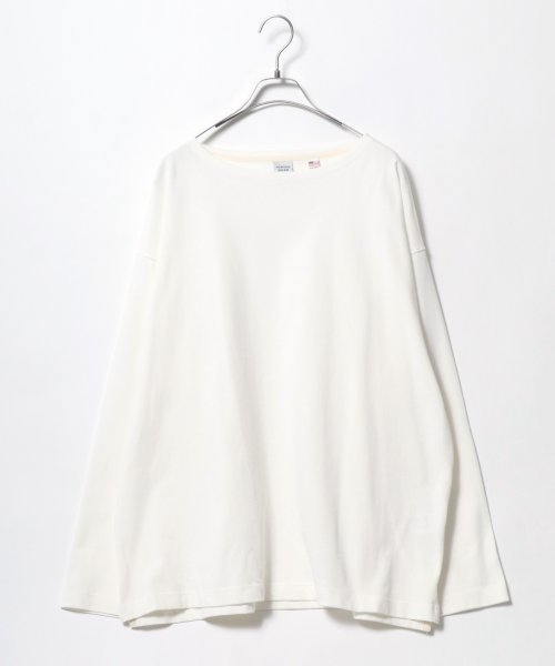 ANPAS(ANPAS)/【ANPAS】USA cotton Wide Silhouette Basque Shirt/USAコットン ワイドシルエット バスクシャツ メンズ ロンT/オフホワイト