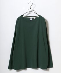ANPAS(ANPAS)/【ANPAS】USA cotton Wide Silhouette Basque Shirt/USAコットン ワイドシルエット バスクシャツ メンズ ロンT/ダークグリーン