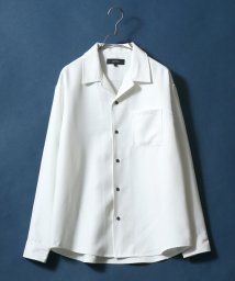 ANPAS(ANPAS)/【ANPAS】オーバーサイズ ツイル オープンカラーシャツ メンズ シャツ 長袖 開襟シャツ/ホワイト