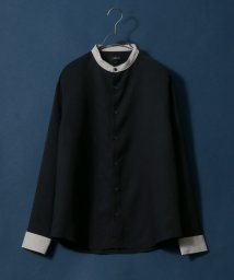 ANPAS(ANPAS)/【ANPAS】オーバーサイズ ツイル バンドカラーシャツ メンズ 長袖 シャツ 無地/柄C