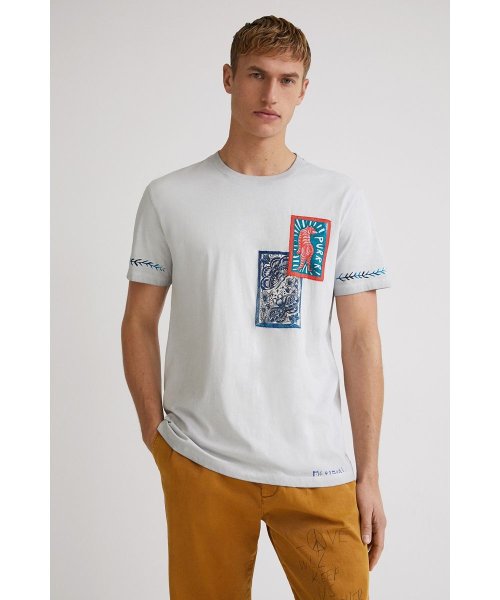 Desigual(デシグアル)/メンズ Tシャツ半袖 MATEO/ホワイト系