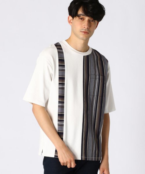 異素材コンビ ｔシャツ コムサイズム メンズ Comme Ca Ism Mens Magaseek
