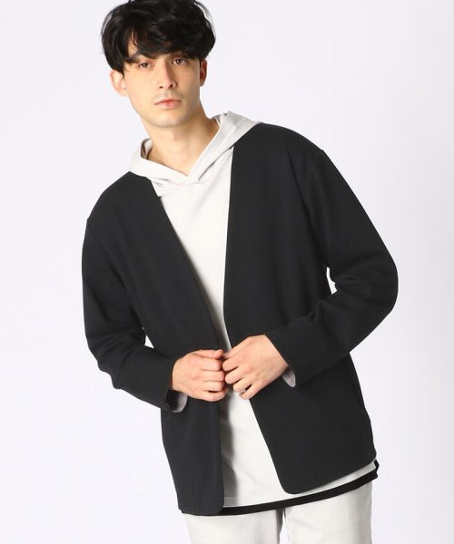 ダブルフェイス ノーカラーカーディガン コムサイズム メンズ Comme Ca Ism Mens Magaseek