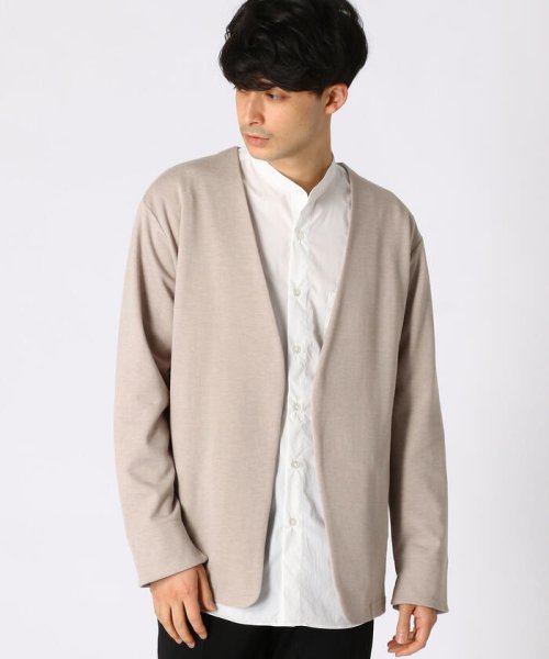 セール ダブルフェイス ノーカラーカーディガン コムサイズム メンズ Comme Ca Ism Mens Magaseek