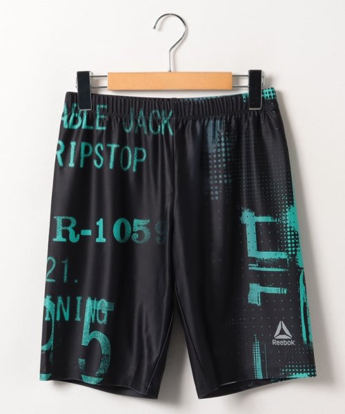 VacaSta Swimwear(men)(バケスタ　スイムウェア（メンズ）)/【REEBOK】メンズ スパッツ/ブラック×グリーン