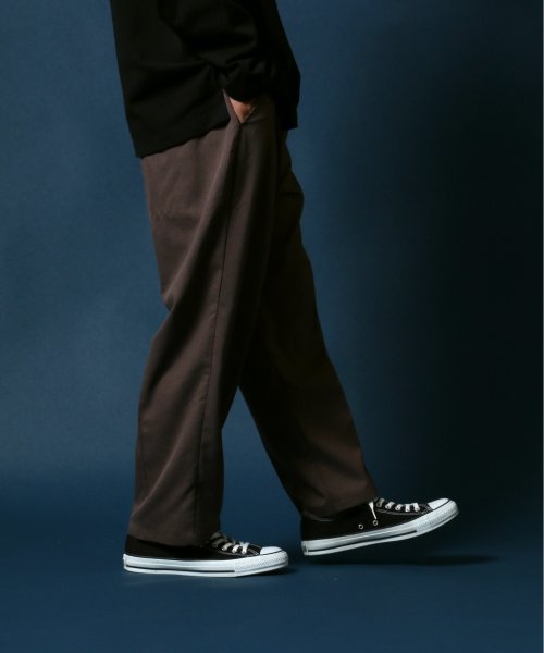 ANPAS(ANPAS)/【ANPAS】TR Wide Tapered Pants/TR ワイドテーパードパンツ スラックス/ハーフブラウン