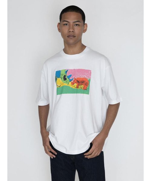 Levi's(リーバイス)/グラフィック BOX Tシャツ PAINTED RHINO/NEUTRALS