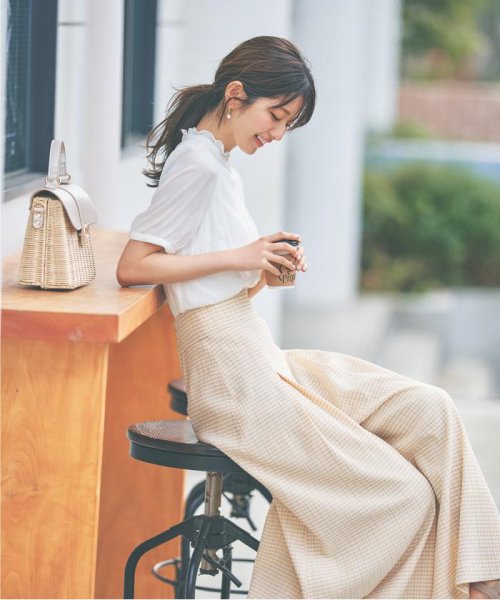 セール Edit Cologne チェックフレアワイドパンツ プロポーション ボディドレッシング Proportion Body Dressing Magaseek