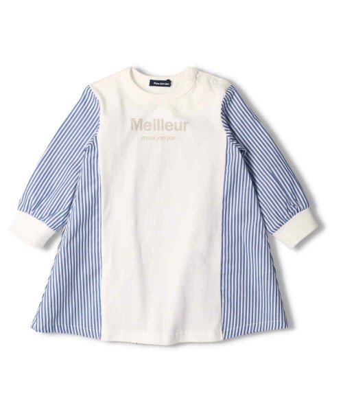子供服 Moujonjon ムージョンジョン ストライプ柄切替長袖ワンピース 90cm 140cm M ムージョンジョン Moujonjon Magaseek 子供服 Moujonjon ムージョンジョン ストライプ柄切替長袖ワンピース 90cm 140cm M ムージョンジョン Moujonjon Magaseek