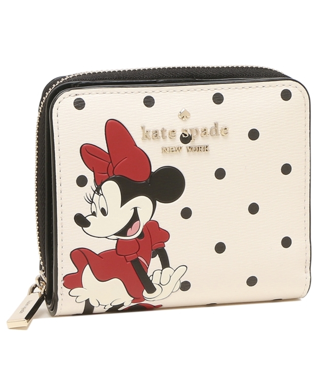 katespade ディズニー ミニーマウス 二つ折り財布 WLRU6026 見事な