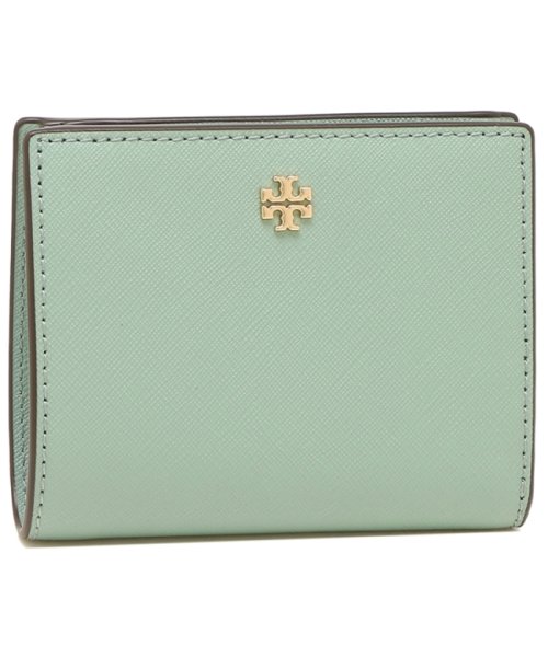 セール トリーバーチ アウトレット 二つ折り財布 エマーソン ミニ財布 グリーン レディース Tory Burch 492 トリーバーチ Tory Burch Magaseek