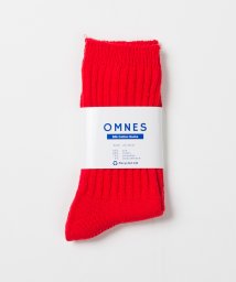 OMNES(オムネス)/【OMNES】シルク混 ソックス 靴下 カラーソックス/レッド