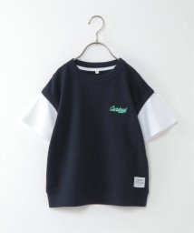 ikka kids(イッカ　キッズ)/【キッズ】ベストレイヤード風Tシャツ(120〜160cm)/ネイビー