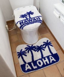 KAHIKO(カヒコ)/【Kahiko】HAWAIIAN TOILETRY COVER＆MAT トイレセット パームツリー 4ILP2155/ホワイト