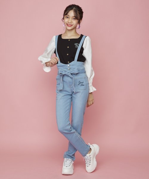セール サス リボン付きデニムサロペ ジェニィラブ Jenni Love Magaseek
