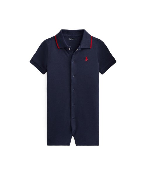 POLO RALPH LAUREN(POLO RALPH LAUREN)/(ベビー)ソフト コットン ポロ ショートオール/410ネイビー