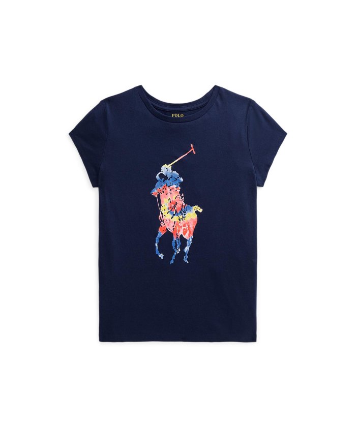 【30%OFF】 ポロラルフローレン チルドレンズウェア (ガールズ 7才〜16才)Big Pony コットン ジャージー Tシャツ キッズ 410ネイビー X-LARGE(16/160cm) 【POLO RALPH LAUREN CHILDRENSWEA