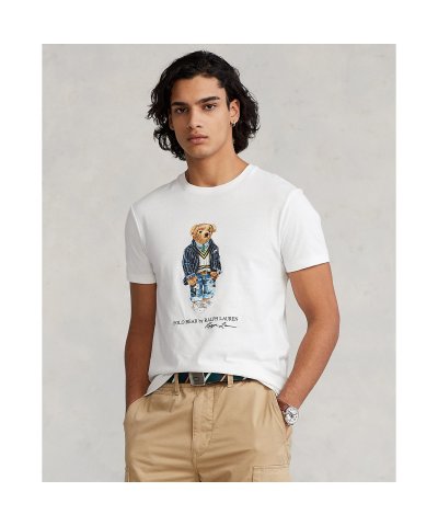 カスタム スリム フィット Polo ベア ジャージー Tシャツ