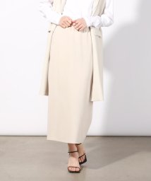 2nd NOLLEY'S(セカンドノーリーズ)/カットジョーゼットサイドシームスカート/ベージュ