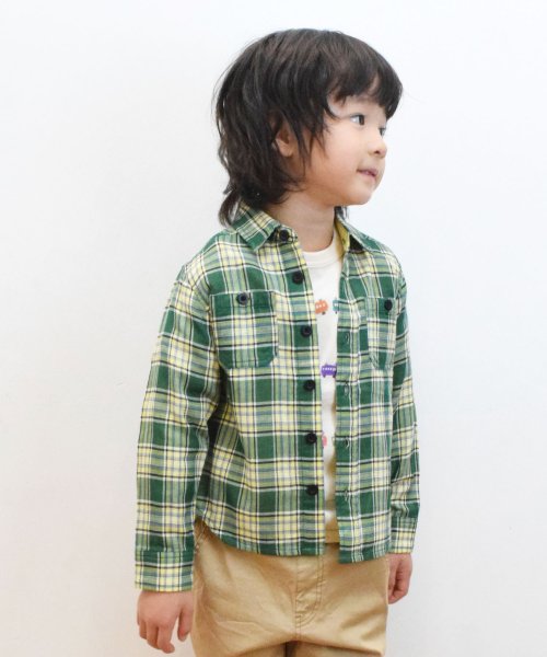 Kpboy ケーピーボーイ 二重織り チェックシャツ 140 150cm ケーピーボーイ Kp Boy Magaseek