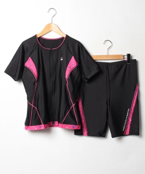 VacaSta Swimwear(バケスタ　スイムウェア（レディース）)/【BENETTON】セパレーツ/ブラック×ピンク