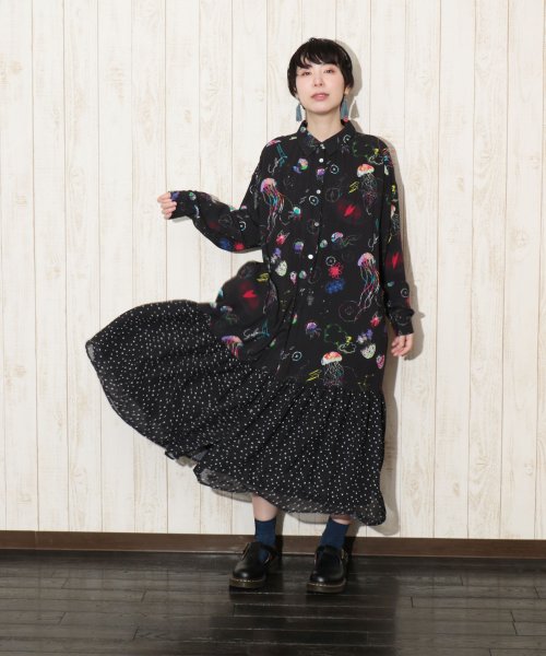 クラゲ柄シャツワンピース スカラー Scolar Magaseek