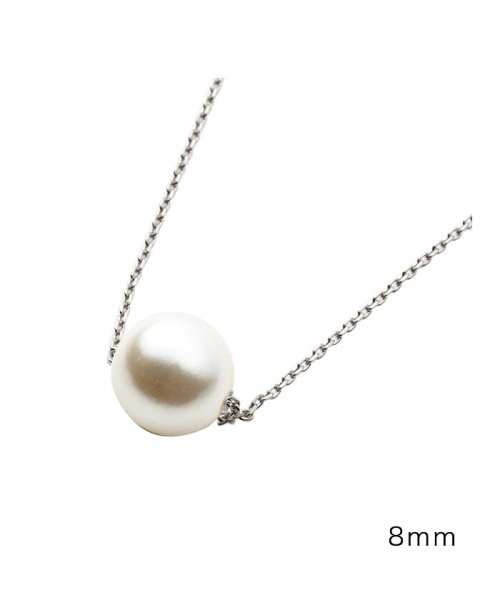 cream dot(クリームドット)/6サイズから選べる一粒パールのシンプルネックレス/シルバー系5