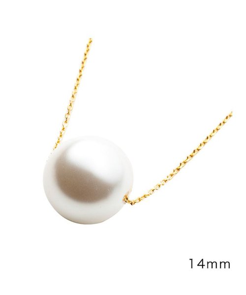 cream dot(クリームドット)/6サイズから選べる一粒パールのシンプルネックレス/ゴールド系2