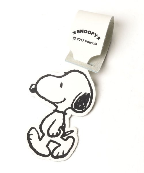 SNOOPY Leather Collection(スヌーピー)/ラゲッジタグ/ホワイト