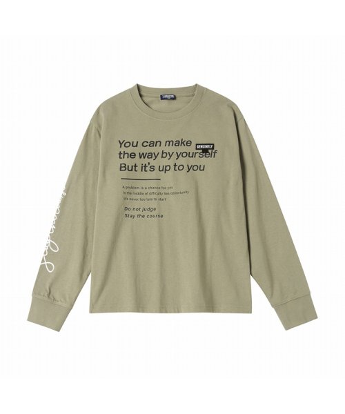 MAC HOUSE(kid's)(マックハウス（キッズ）)/T－GRAPHICS ティーグラフィックス 袖プリントロングスリーブTシャツ PMHTG22S01B/グリーン