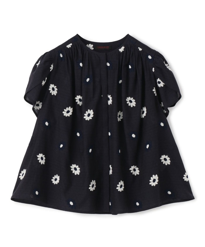 マーガレットエンブロイダリー ギャザーブラウス(504530923