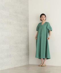 セール ナチュラルビューティーベーシック Natural Beauty Basic 洗える バルーンスリーブタックフレアワンピース Magaseek