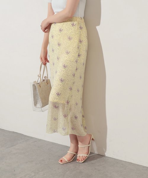セール Natural Couture Web限定儚げフラワースカート ナイスクラップ アウトレット Nice Claup Outlet Magaseek
