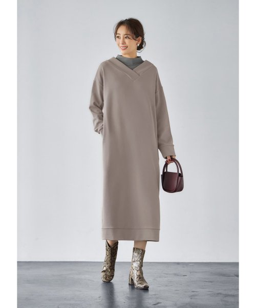 重ねvネック鹿の子調ワンピース スタイルデリ Style Deli Magaseek