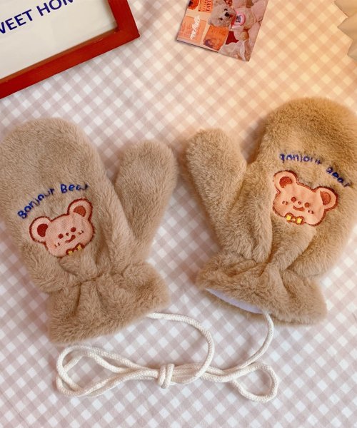 セール Outlet クマちゃん手袋 レディース ニット 女の子 手袋 Aimoha アイモハ Aimoha Magaseek