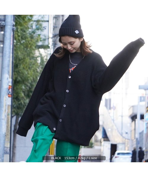 セール オーバーサイズ カーディガン レディース カーデ メンズ ビッグシルエット 畔編み ニット カーディガン ビッグカーデ 羽織り 長袖 トップス アウター 大 ワンフォークロージング 1111clothing Magaseek