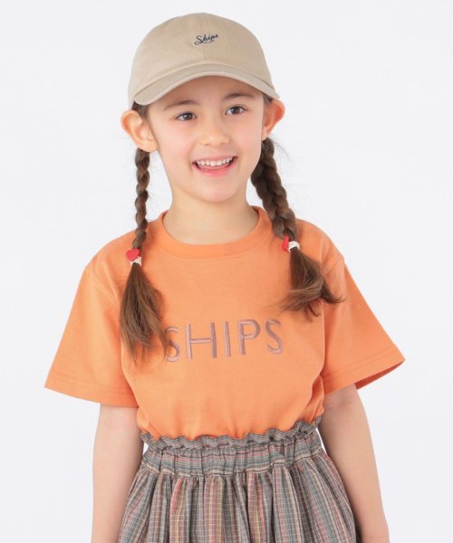 SHIPS KIDS(シップスキッズ)/SHIPS KIDS:SHIPS ロゴ TEE(100～160cm)/オレンジ