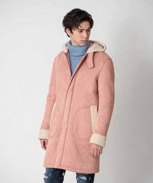 セール Safari スエードライクボアフーデットコート ラブレス メンズ Loveless Mens Magaseek