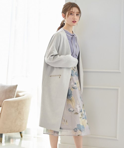 ポケットファスナースエードポンチコーディガン トッコクローゼット Tocco Closet Magaseek