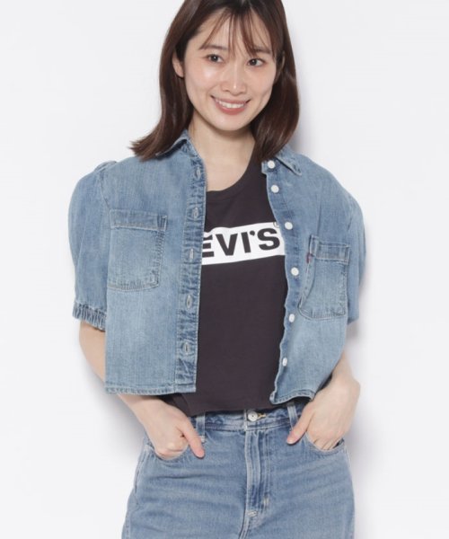 LEVI’S OUTLET(リーバイスアウトレット)/ALICE SS DENIM BLOUSE SILVER LINING 3/ライトインディゴブルー
