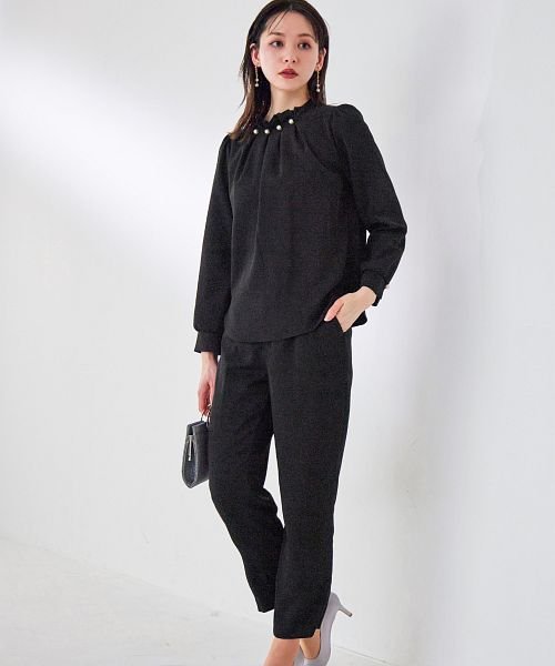 セレモニースーツ セットアップ レディース パール タック パンツ ドレス スーツ 大きいサイズ 入園式 卒園式 入学式 卒業式 ママ 母 服 セットアップ 同 D1421522606(10940円)