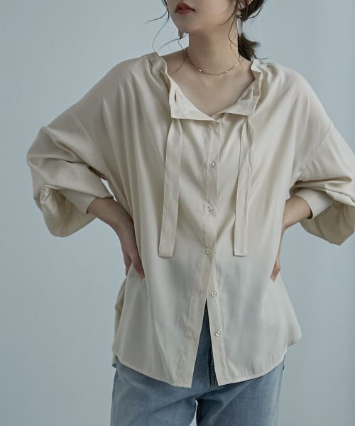 クラシカルに上品にきまる大人ボウタイブラウス レディース トップス シャツ ブラウス ボウタイシャツ 長袖 リボン トップス 羽織り シャツブラウス ゆったり ファッションレター Fashion Letter Magaseek